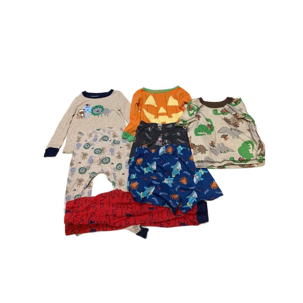 Boys Pajamas Tops Bottoms Lot Bundle 24M